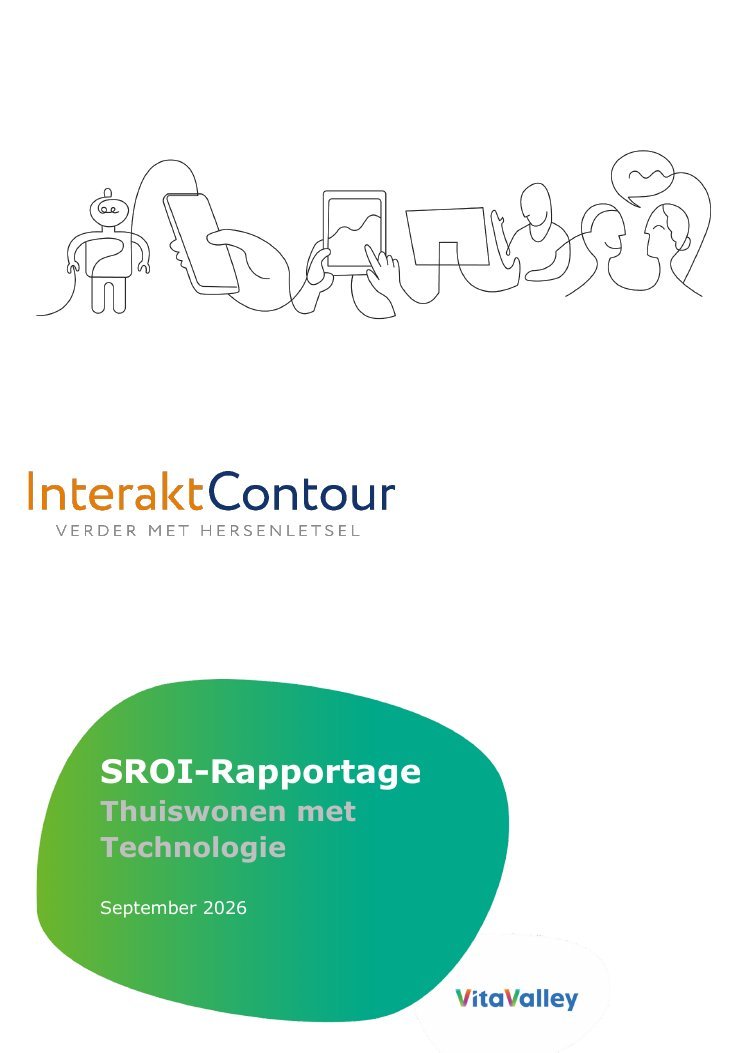 Omslag van de SROI-rapportage Thuiswonen met Technologie